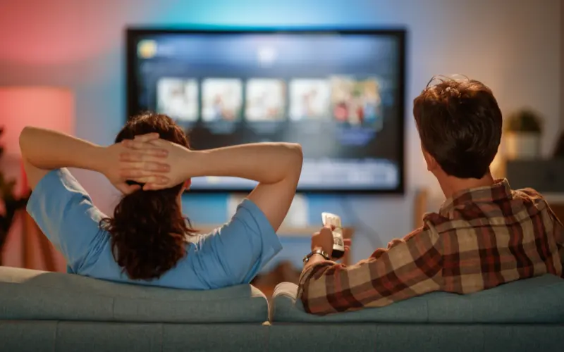 MI Android TV displaying the PatchWall interface experiencing lag, optimized for speed by MI TV repair in Hyderabad.