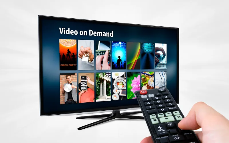 Smart TV displaying a firmware update failed error after a power cut, recovered by the best TV repair services in Hyderabad.
