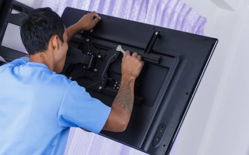 Close up of a rusted TV motherboard showing moisture damage, requiring the best TV repair in Hyderabad.