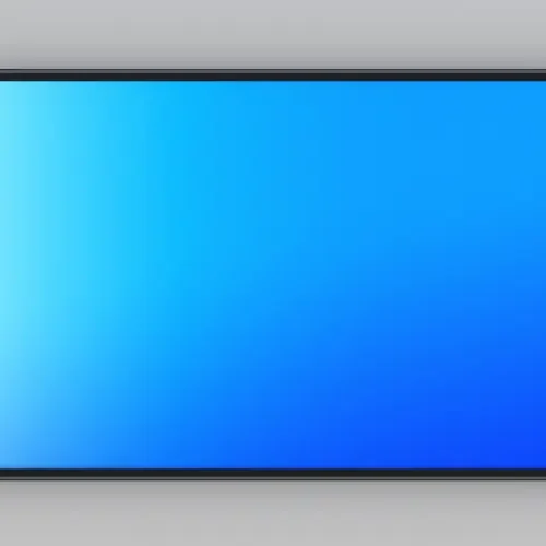 OnePlus TV screen showing a distorted blue and purple tint due to failing LED phosphors, fixed by OnePlus TV repair in Hyderabad.